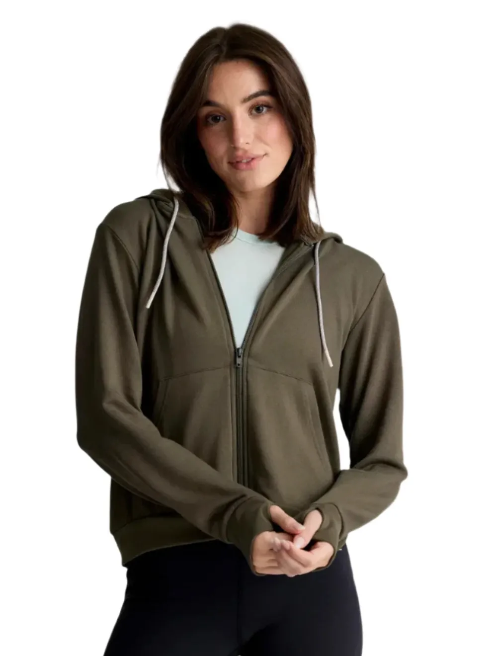 Bamboo Lightweight Fleece Zip Hoodie for Women