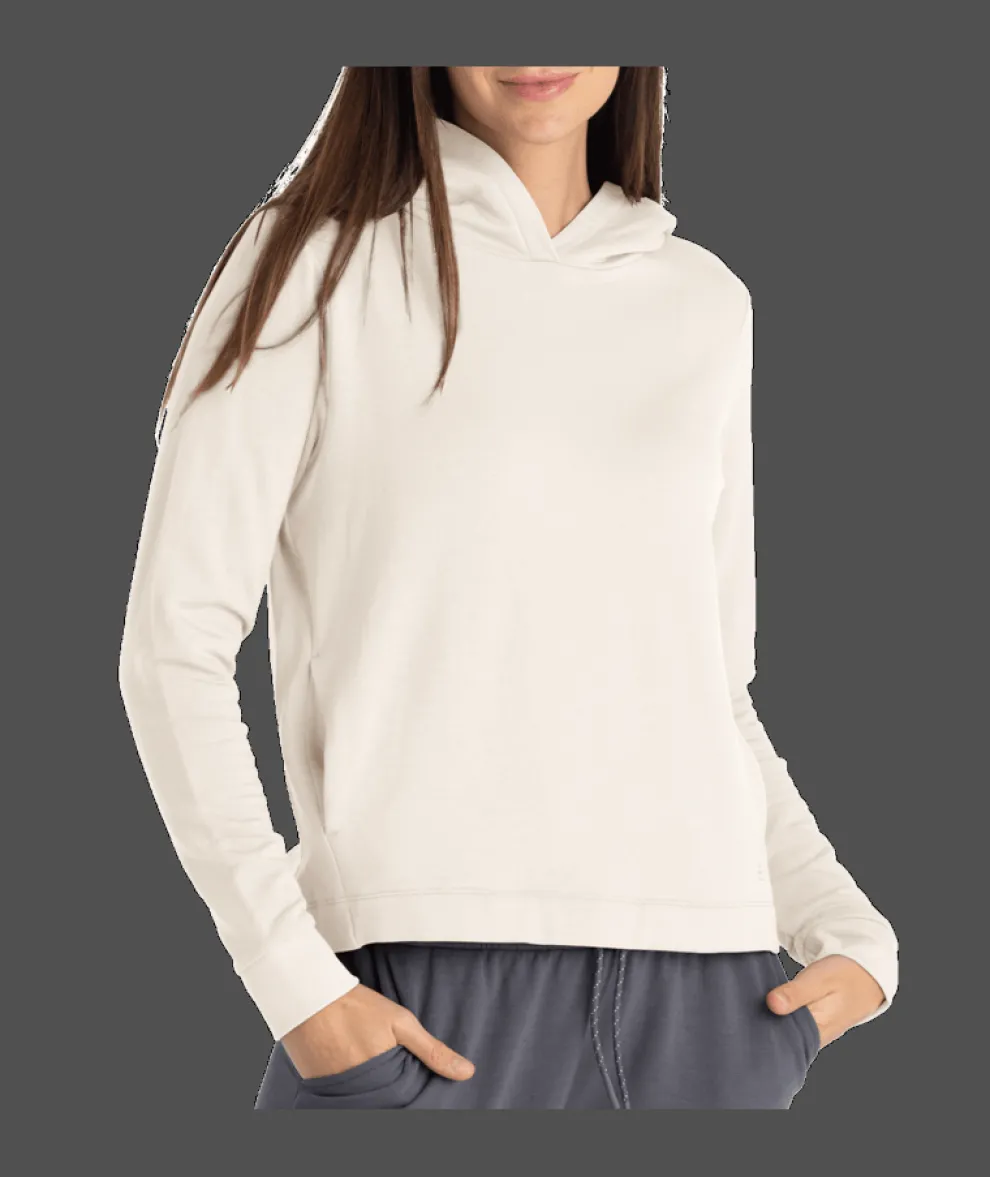 Bamboo Lightweight Fleece Cropped Hoodie for Women