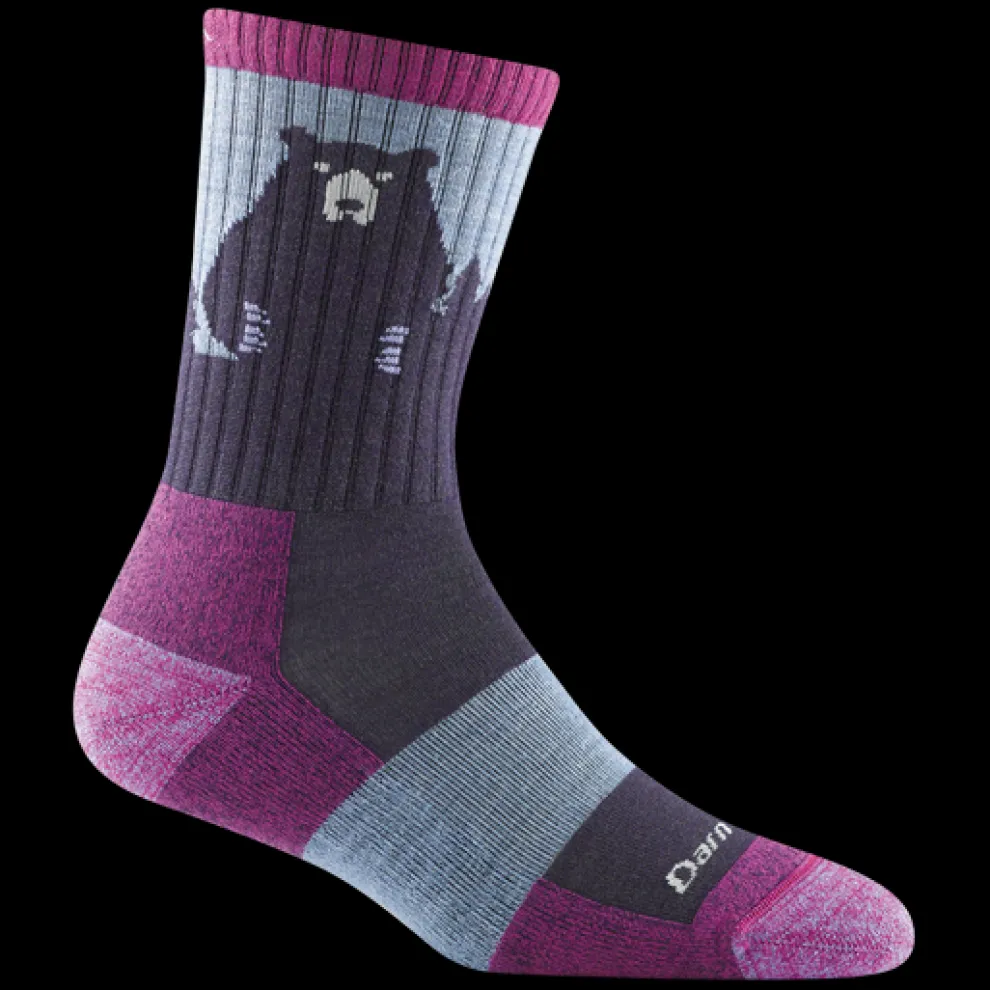 Bear Town Micro Crew Light Cushion Socks for Women