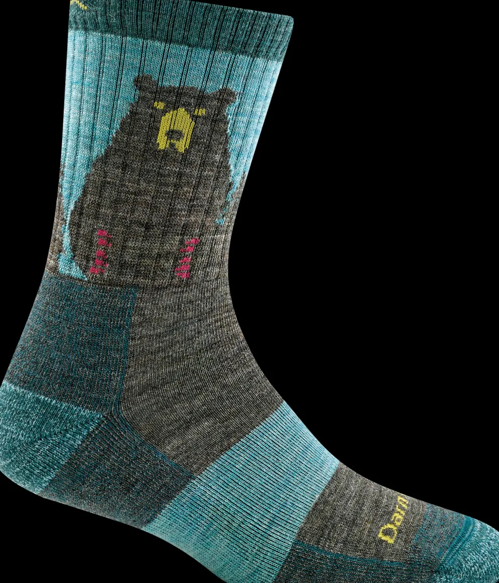Bear Town Micro Crew Light Cushion Socks for Women