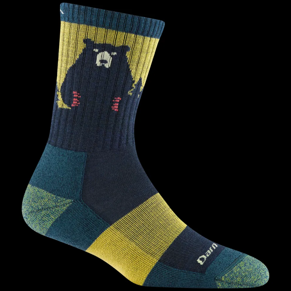 Bear Town Micro Crew Light Cushion Socks for Women