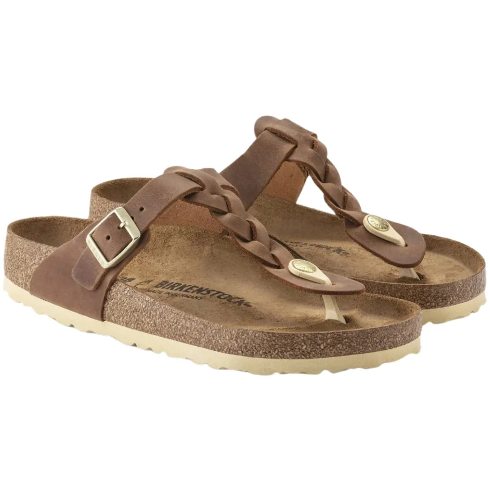 Gizeh Braided Oiled Leather Sandals