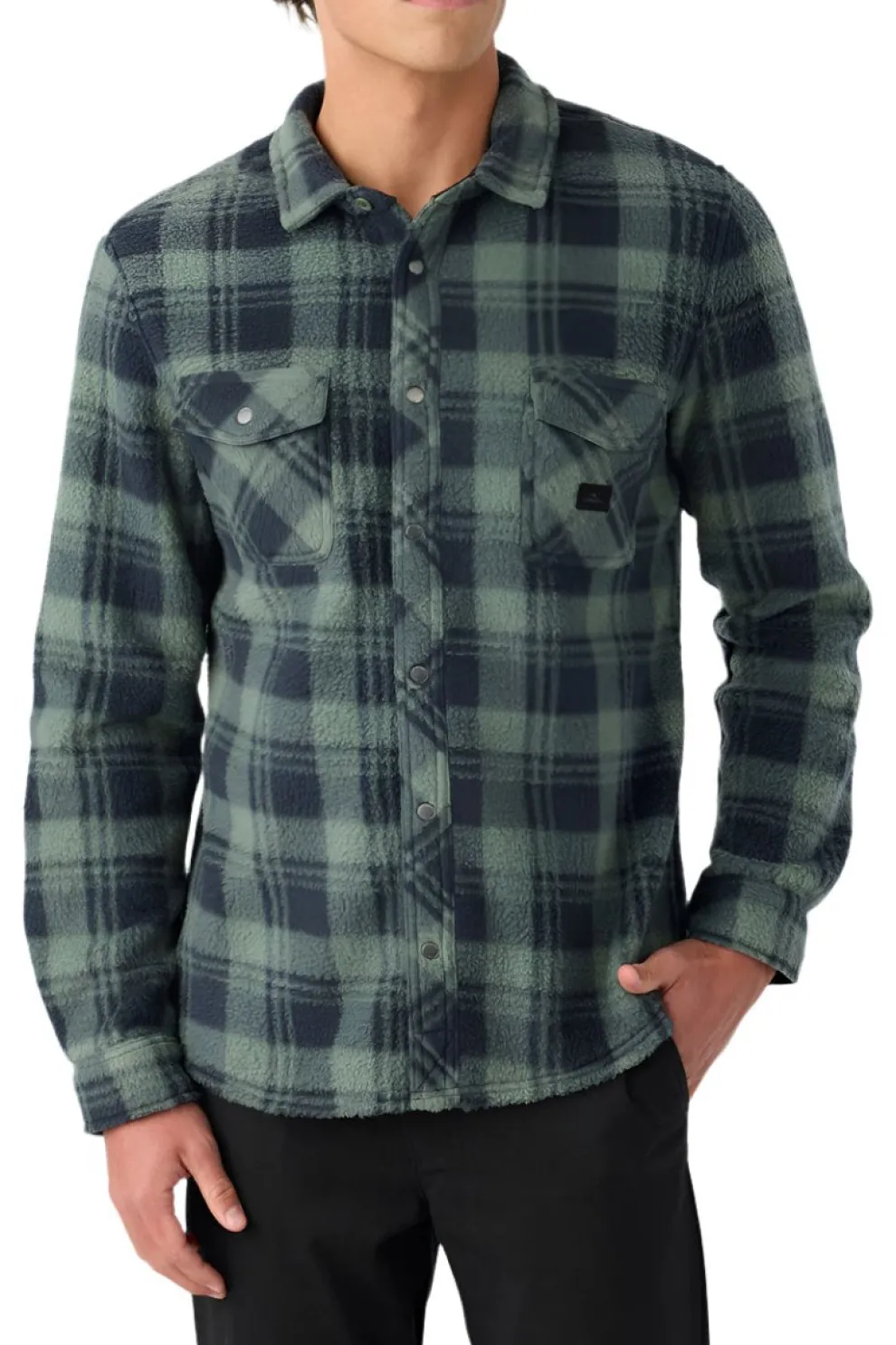Glacier Plaid High Pile Superfleece Standard Fit Shirt for Men (SALE)