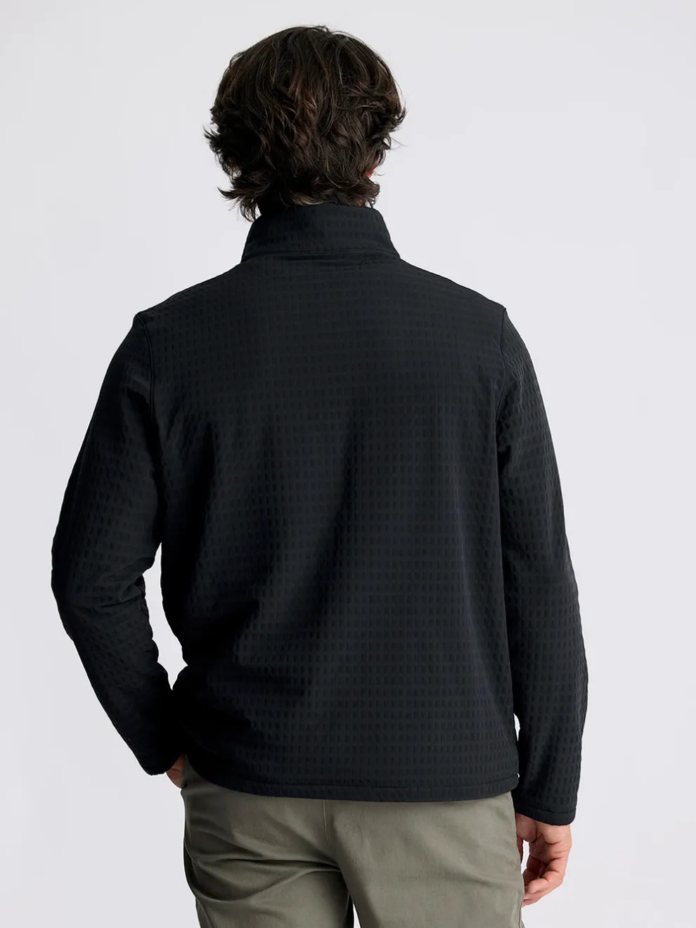 Gridback Fleece Snap Pullover for Men (SALE)