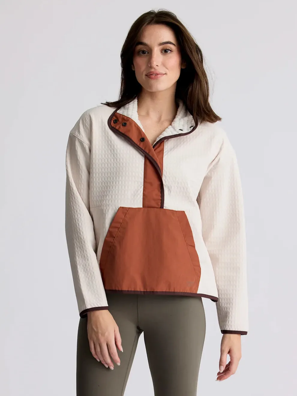 Gridback Fleece Snap Pullover for Women (SALE)