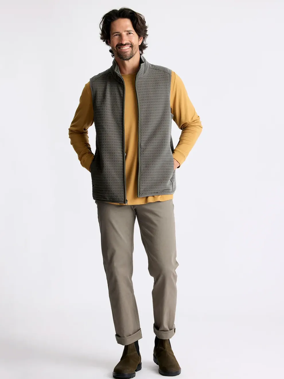 Gridback Fleece Vest for Men