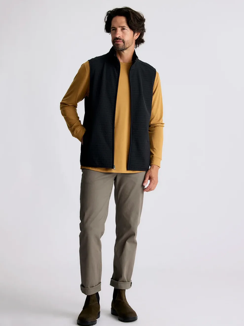 Gridback Fleece Vest for Men