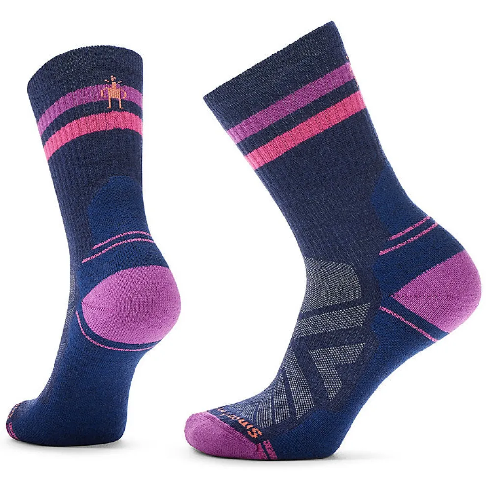 Hike Light Cushion Tube Stripe Crew Socks for Women