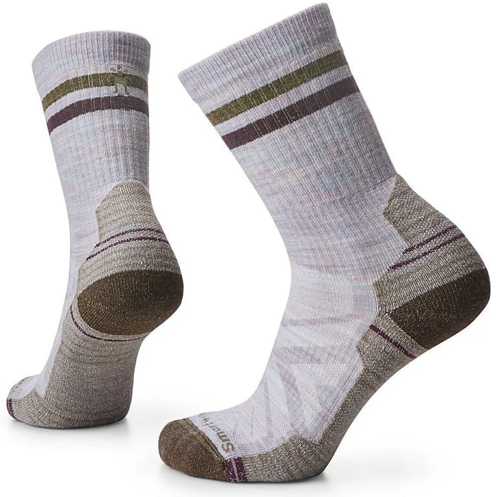 Hike Light Cushion Tube Stripe Crew Socks for Women