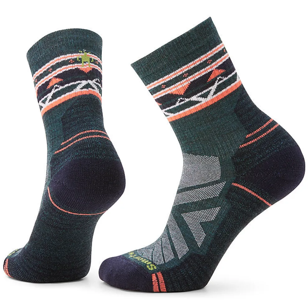 Hike Light Cushion Zig-Zag Valley Mid Crew Socks for Women