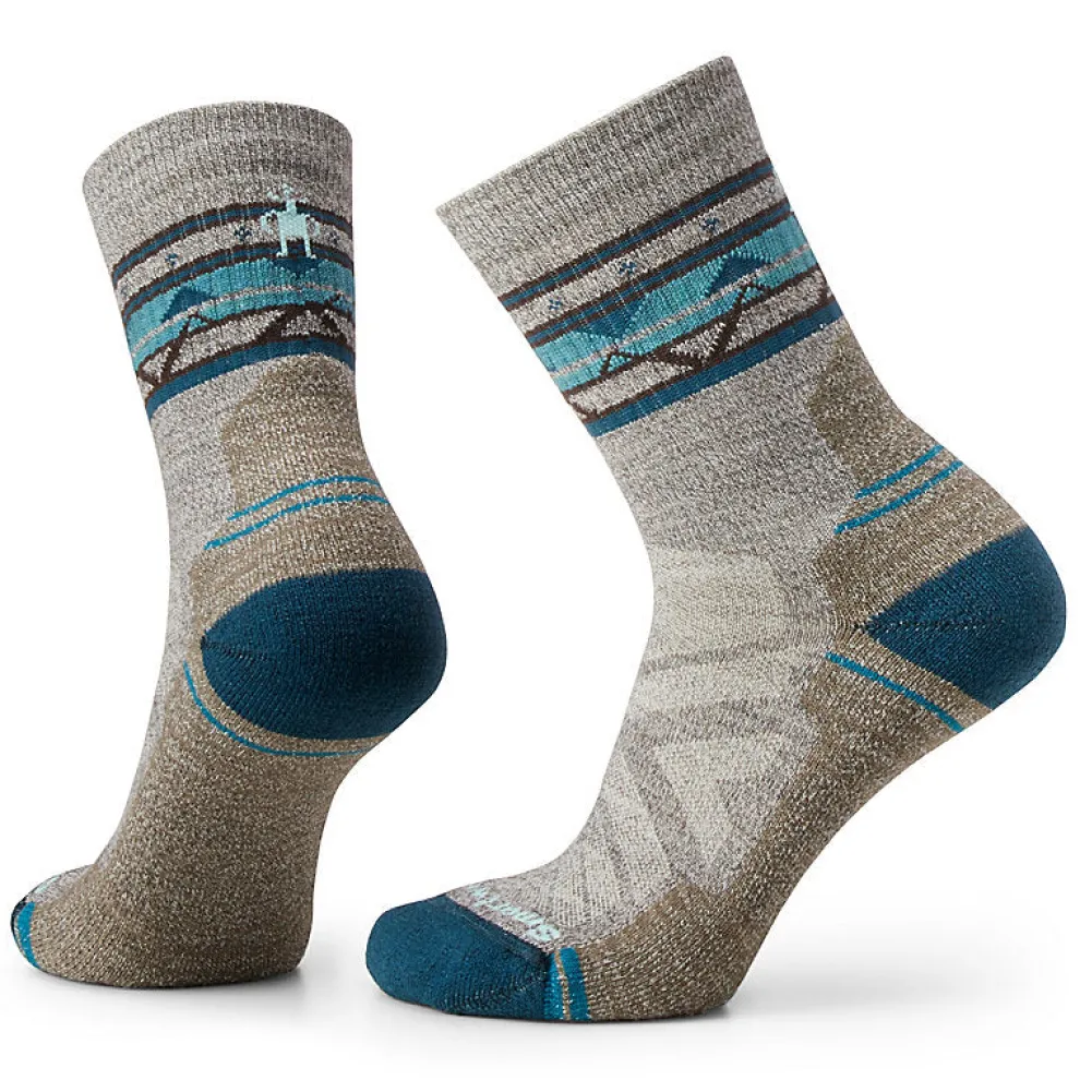 Hike Light Cushion Zig-Zag Valley Mid Crew Socks for Women