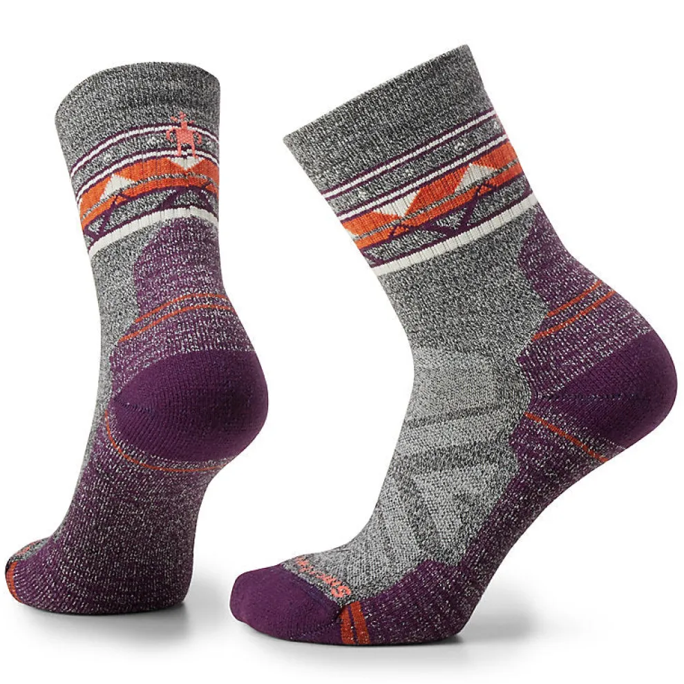 Hike Light Cushion Zig-Zag Valley Mid Crew Socks for Women
