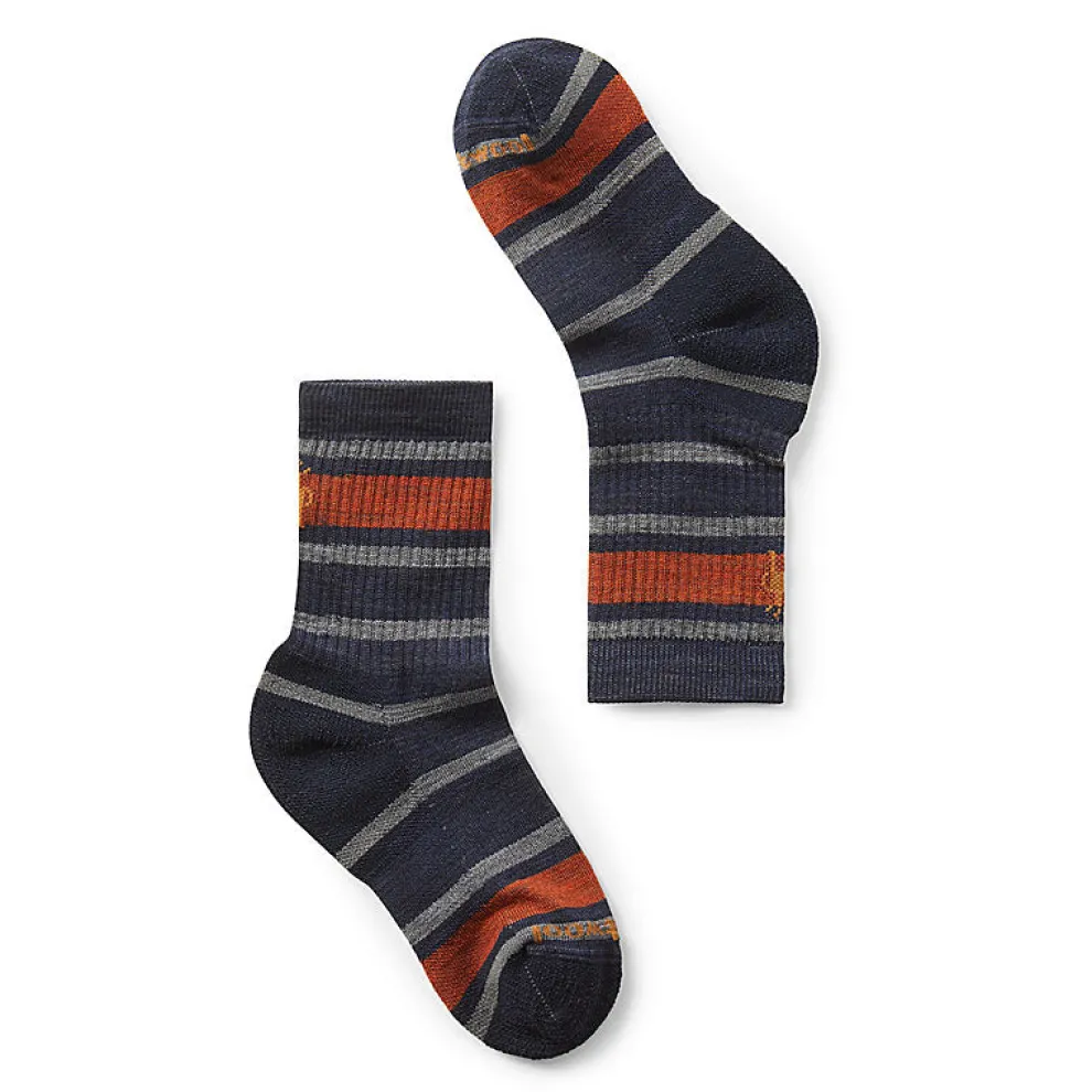 Hike Light Cushion Striped Crew Socks for Kids