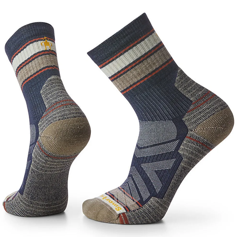 Hike Light Cushion Striped Mid Socks for Men