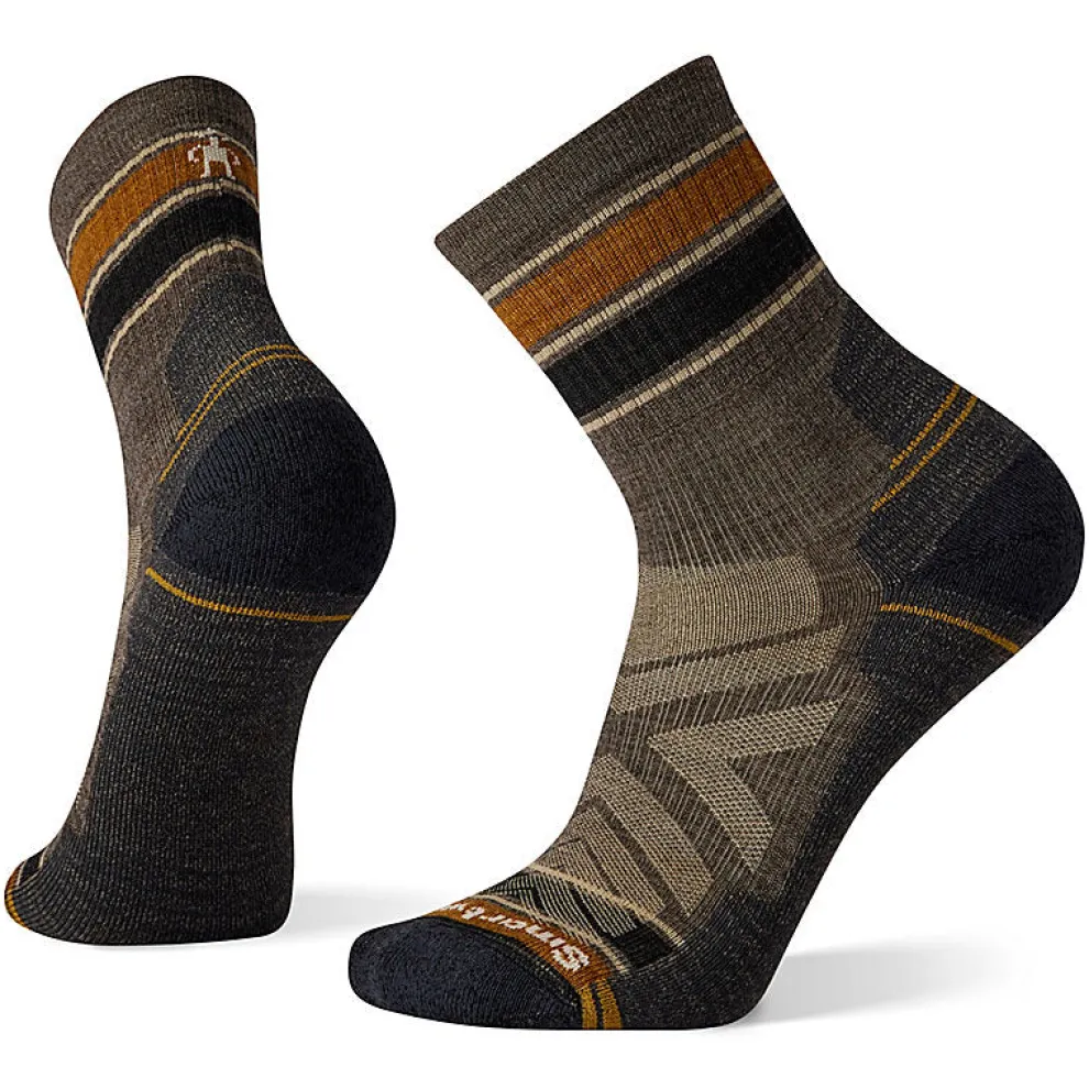 Hike Light Cushion Striped Mid Socks for Men