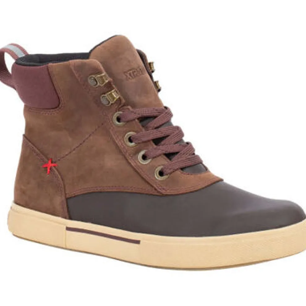 6-Inch Leather Lace Ankle Deck Boots for Women