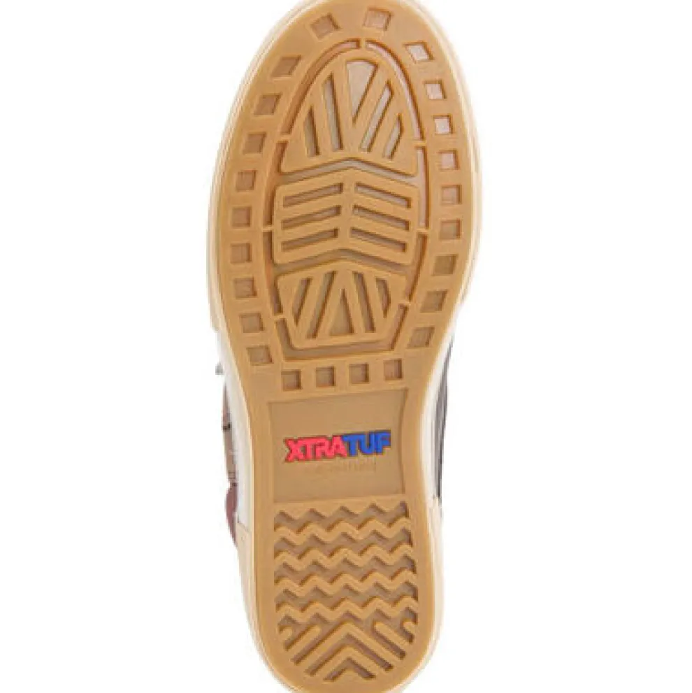 6-Inch Leather Lace Ankle Deck Boots for Women