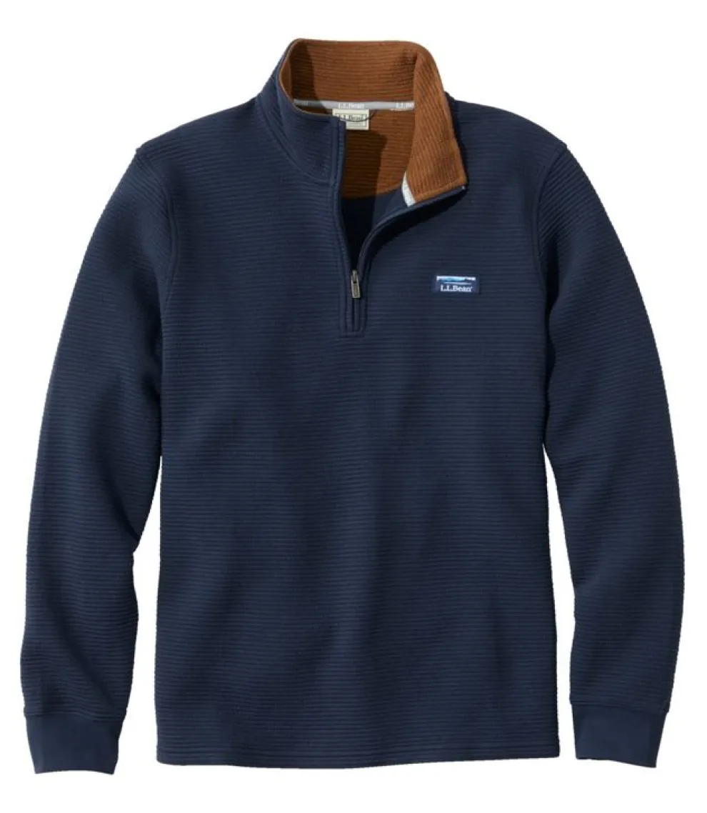Lakewashed Double-Knit Quarter-Zip Pullover for Men