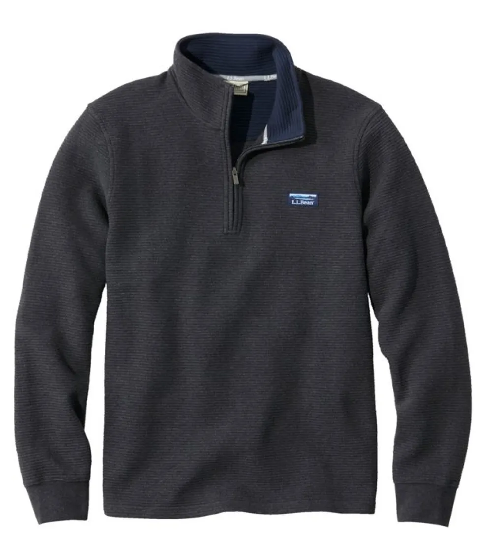 Lakewashed Double-Knit Quarter-Zip Pullover for Men