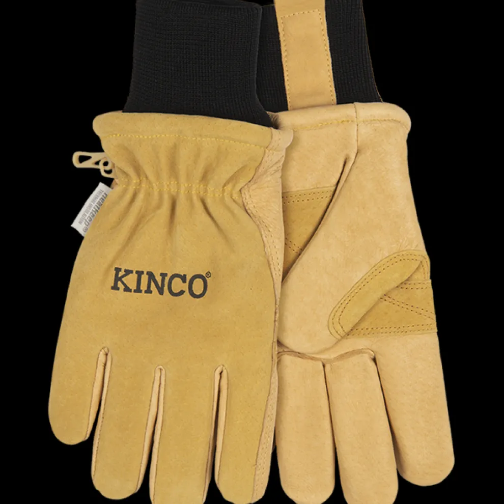 Lined Heavy-Duty Premium Grain & Suede Pigskin Ski Glove with Omni-Cuff for Women