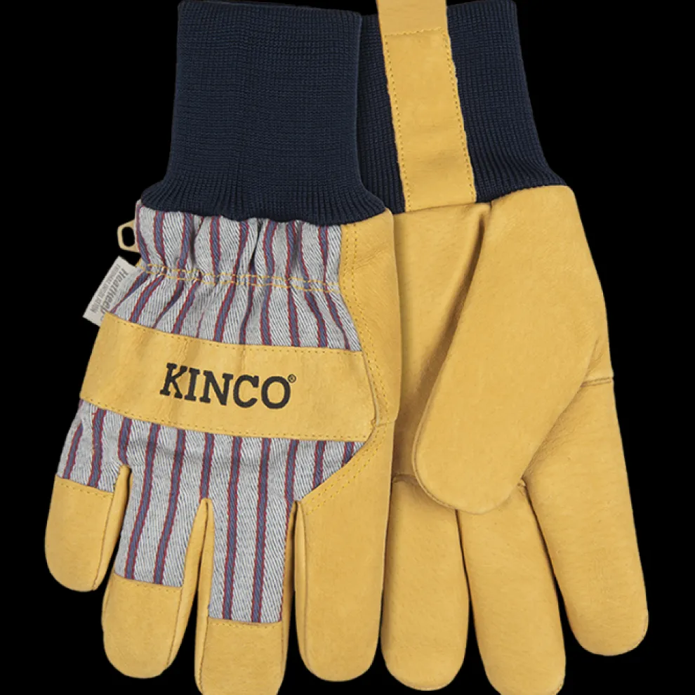 Lined Premium Grain Pigskin Palm with Knit Wrist for Women