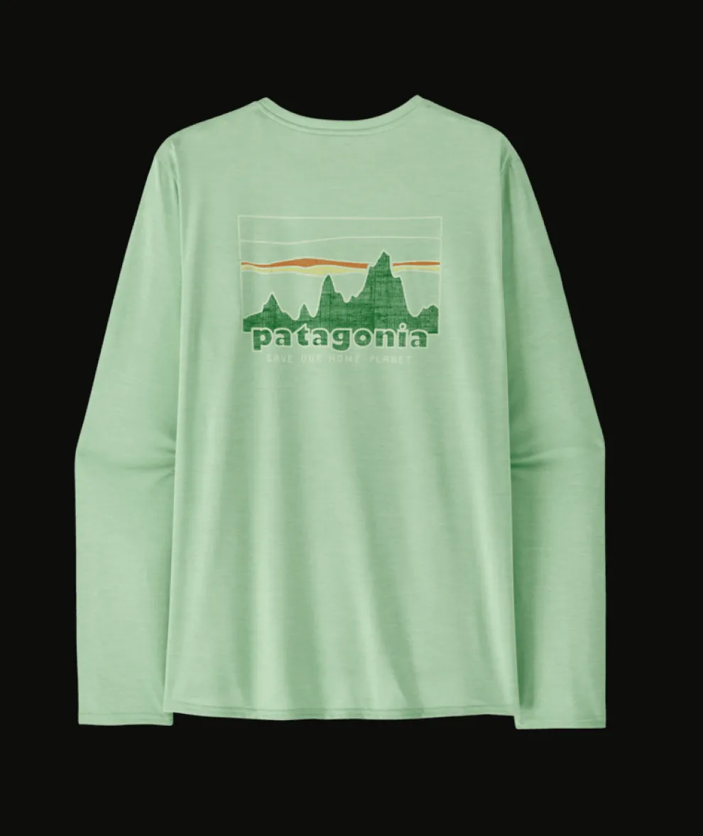 Long Sleeved Capilene Cool Daily Graphic Shirt for Men