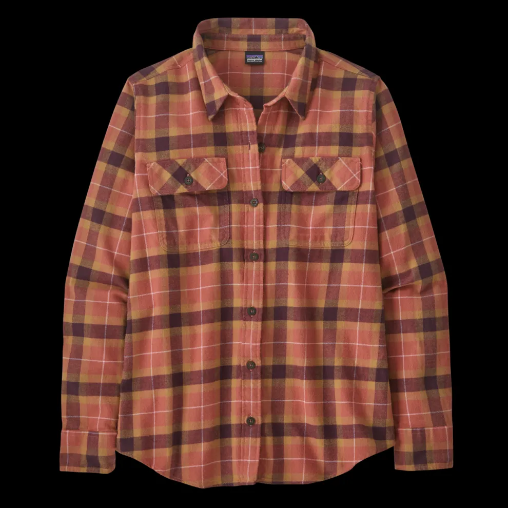 Long Sleeved Organic Cotton Midweight Fjord Flannel Shirt for Women (SALE)