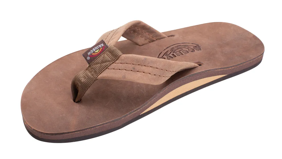 Luxury Leather Single Arch Support Sandals for Men