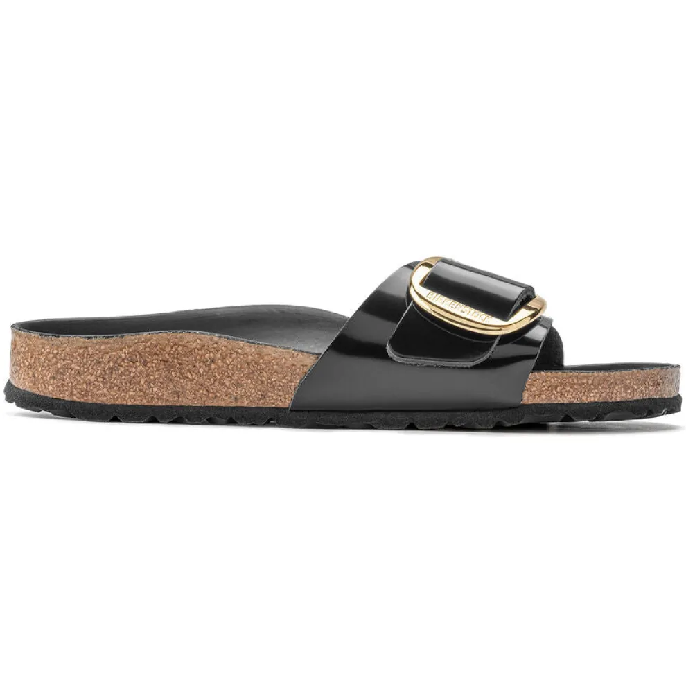 Madrid Natural Leather Big Buckle Sandals for Women