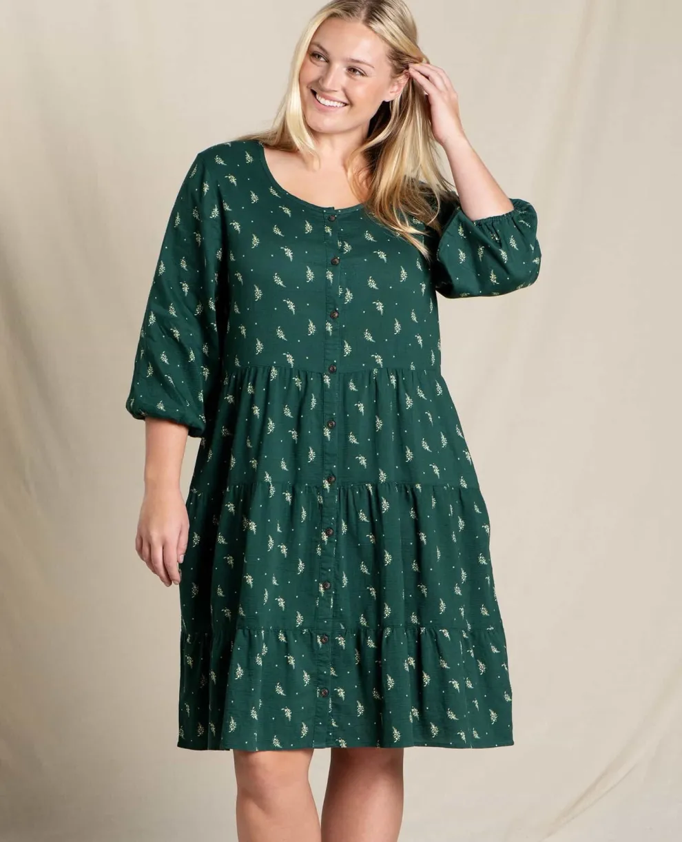 Manzana Tiered Long Sleeve Dress for Women (SALE)
