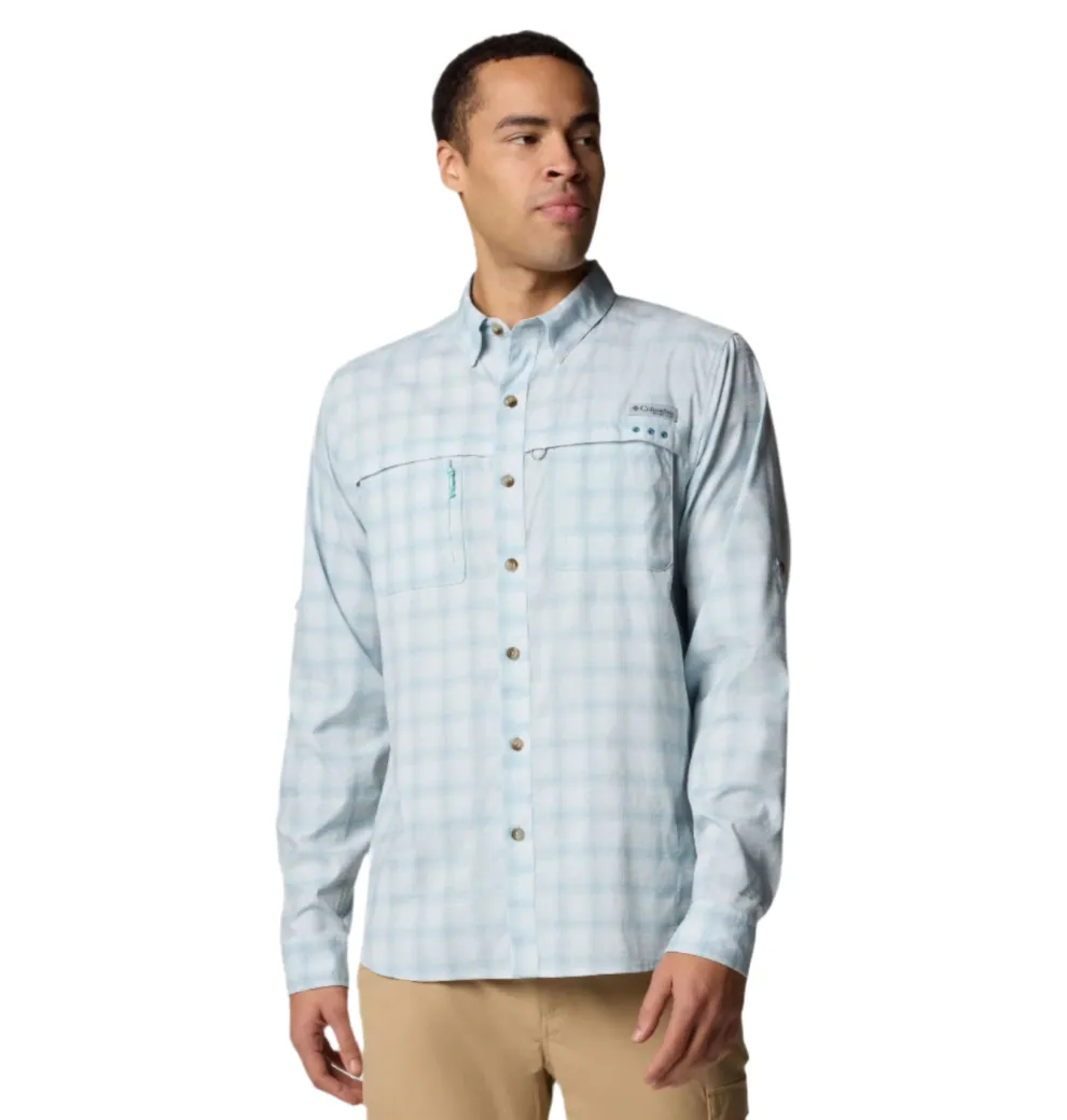 Men's PFG Wild Cast Performance Yarn Dye Long Sleeve Shirt