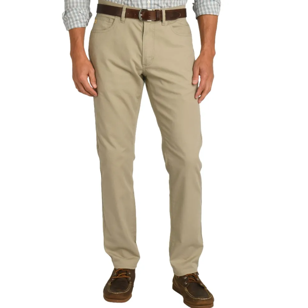 Pinpoint Canvas Five-Pocket Pants for Men