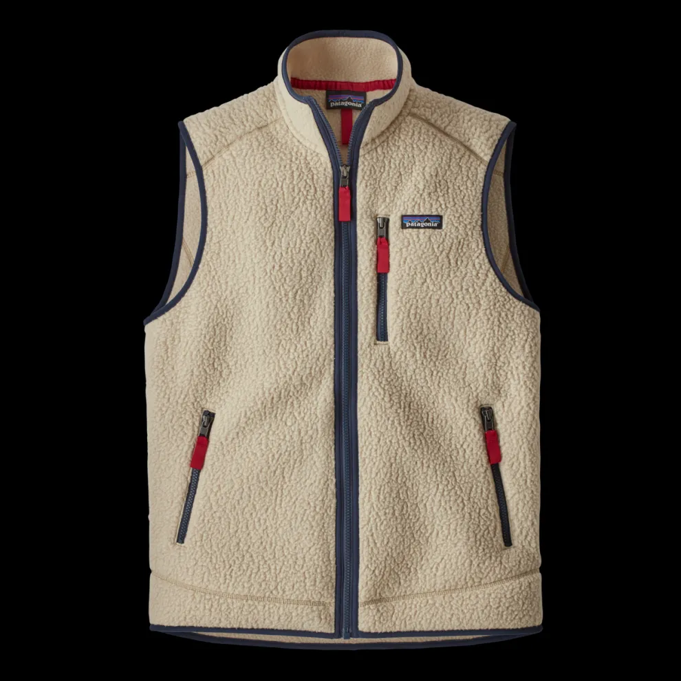 Retro Pile Fleece Vest for Men