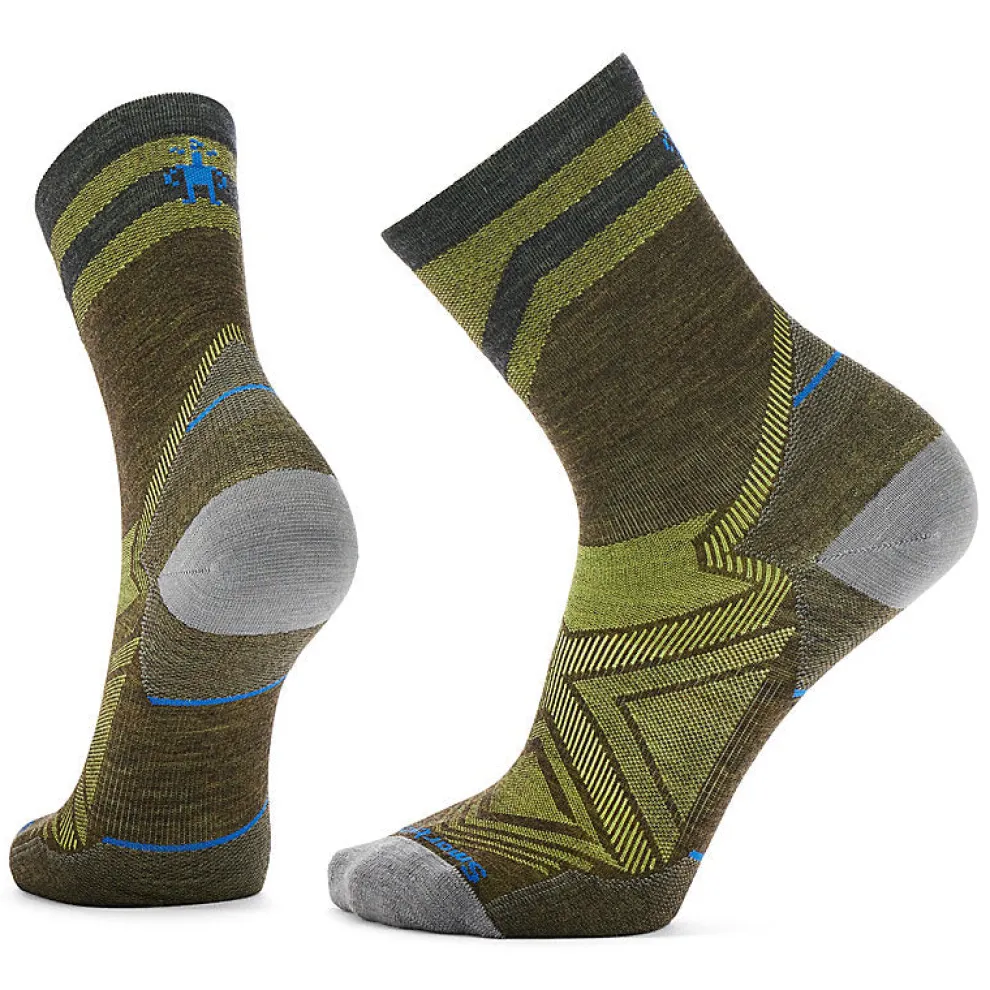 Run Zero Cushion Mid Crew Pattern Socks for Men