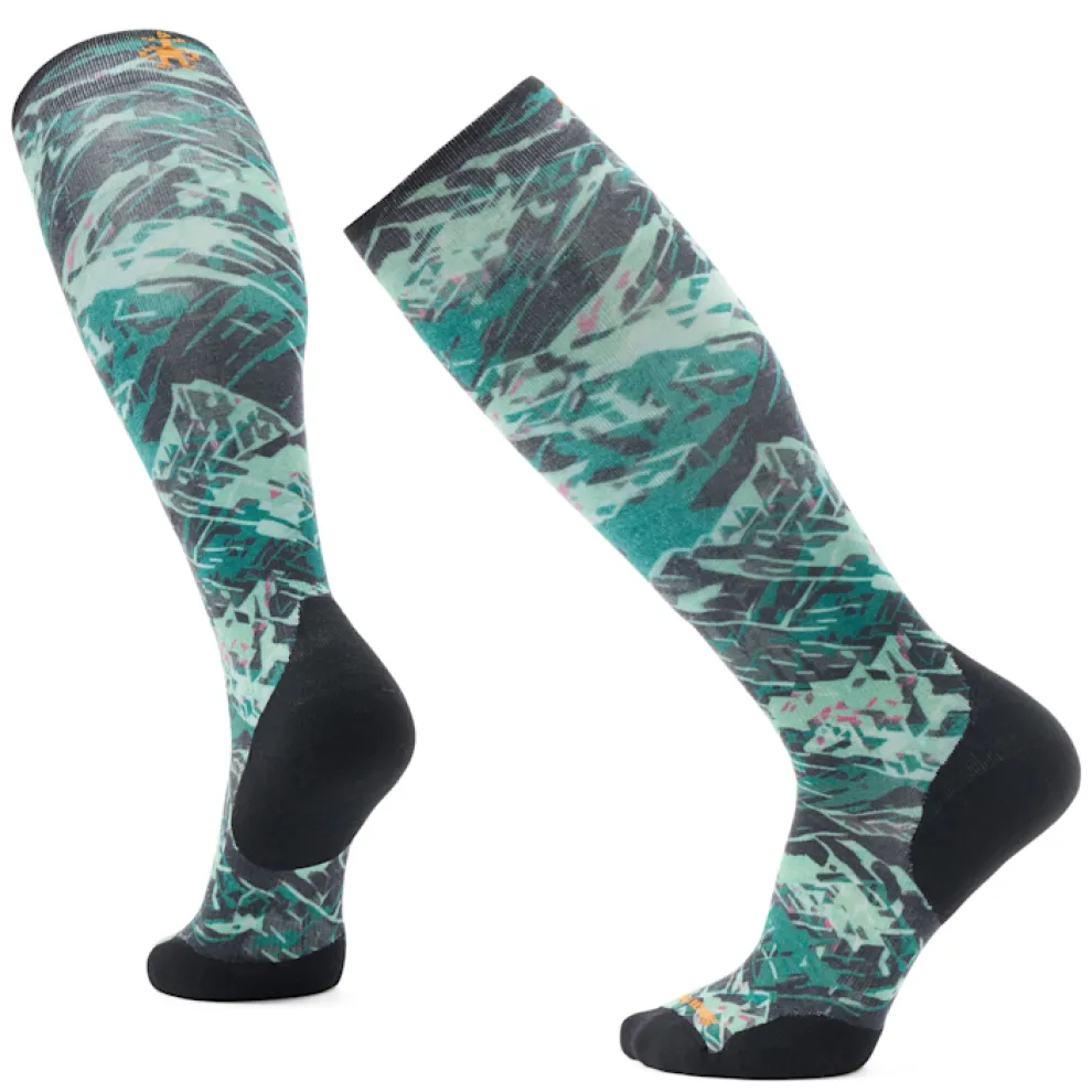 Ski Green Slopes Print Over the Calf Socks