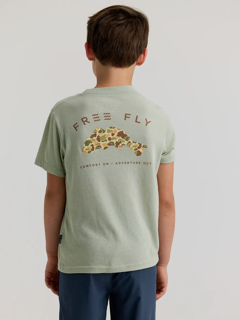 Vintage Camo Redfish Tee for Youth
