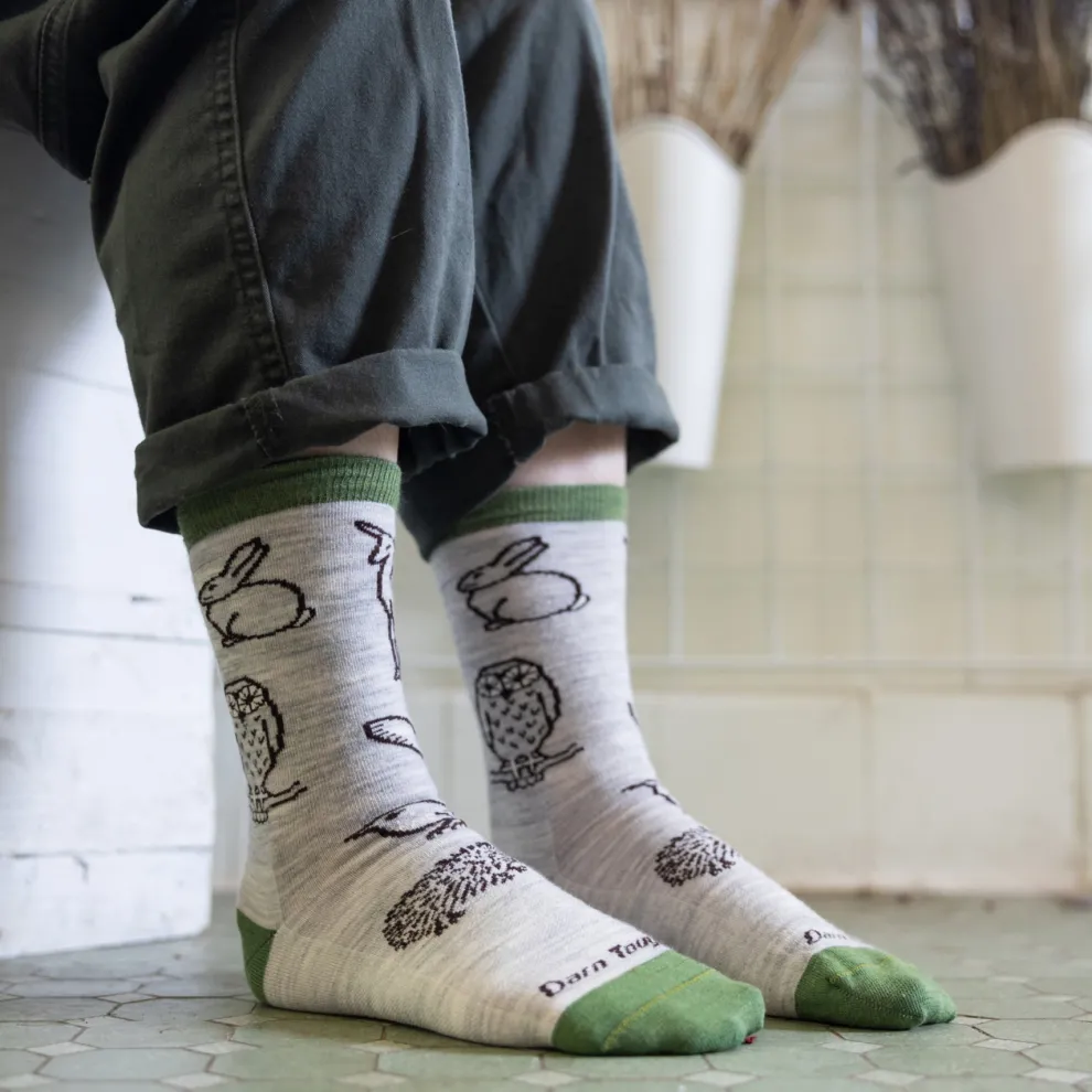Woodland Creatures Crew Lightweight Lifestyle Sock for Women (FINAL SALE)